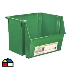 WENCO - Contenedor reciclaje verde 45 litros