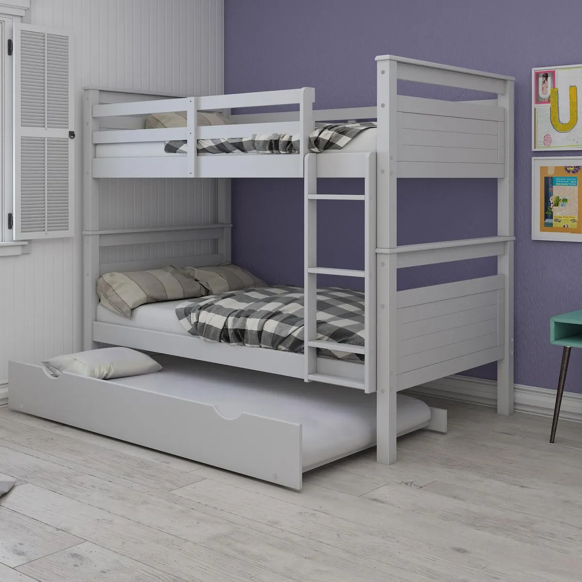 DECOCASA - Camarote Nirvana 1,5 Plazas+cama auxiliar 100% Madera