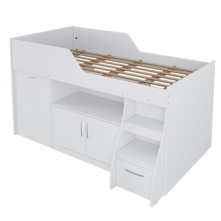 Cama Multifunción Retráctil 1.5 plazas Blanco