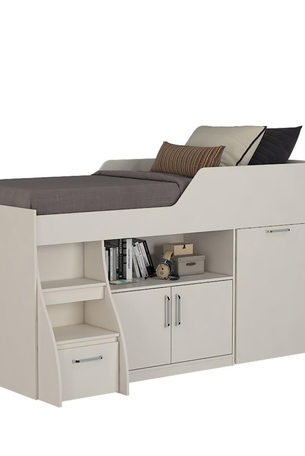 DECOCASA - Cama 1.5 Plazas de Estructura Deco013 Blanco