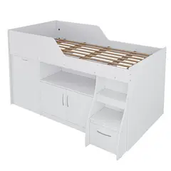 DECOCASA - Cama 1.5 plazas de Estructura Blanco