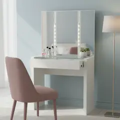 DECOCASA - Tocador 1 Cajón(es) DECO036 80x143x35 cm Blanco