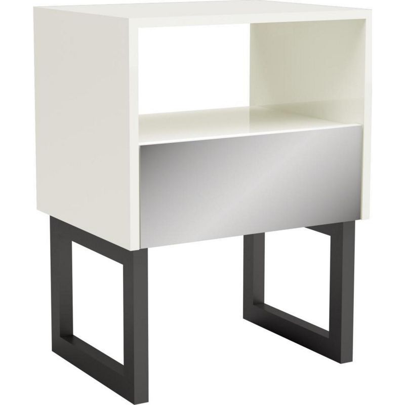 DECOCASA - Velador 1 Cajón(es) DECO030 45x60x35 cm Blanco