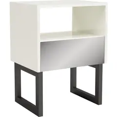 DECOCASA - Velador 1 Cajón(es) DECO030 45x60x35 cm Blanco
