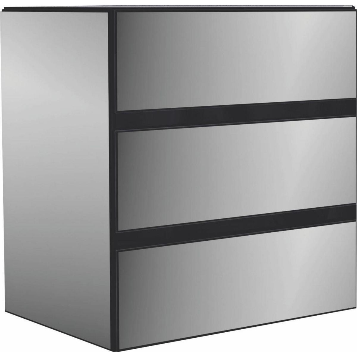 DECOCASA - Velador 3 Cajón(es) DECO031 62x66x46 cm Negro