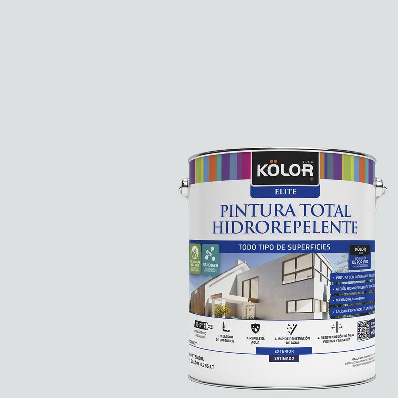 KOLOR - Pintura Impermeabilizante Satinado 1 galón(es) Gris Kayseri