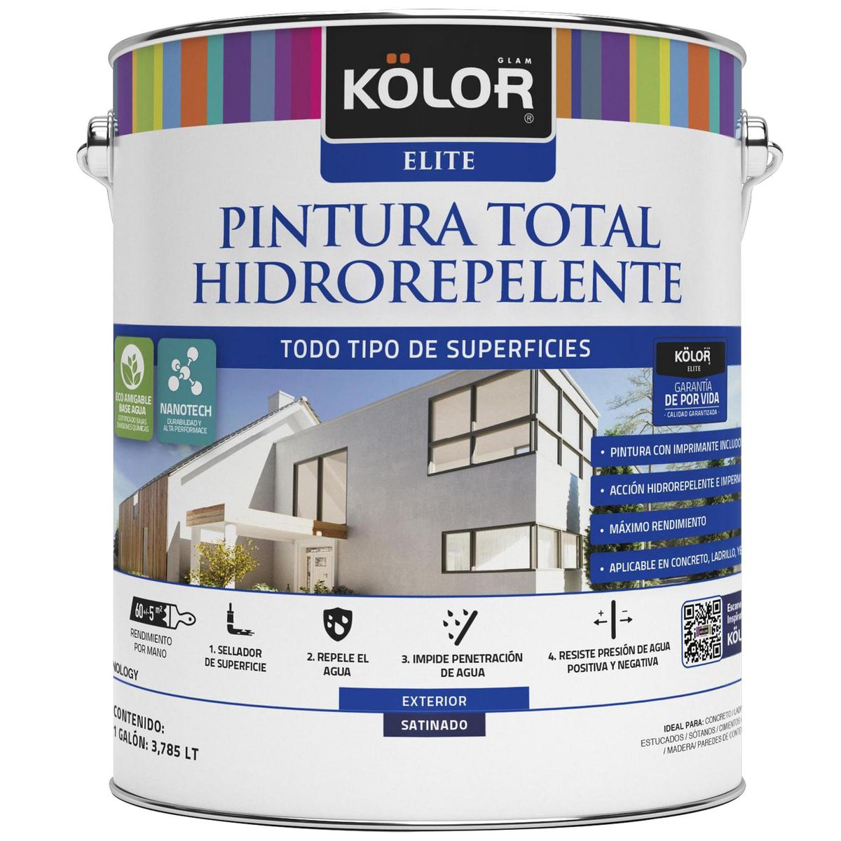 KOLOR - Pintura Impermeabilizante 1 galón(es) Satinado Amarillo