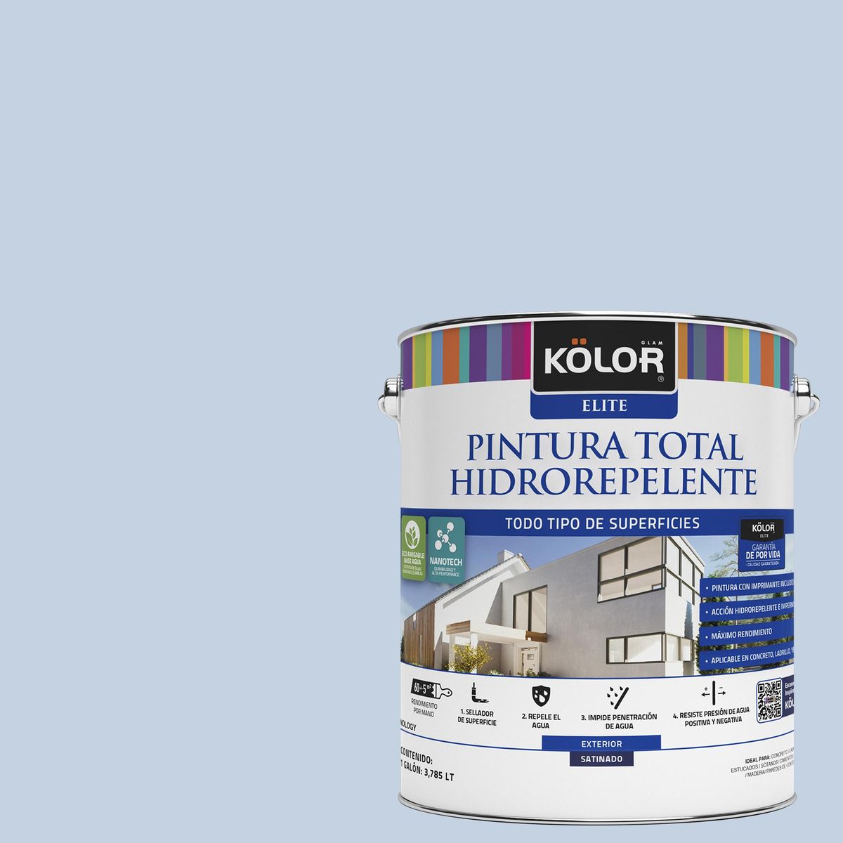 KOLOR - Pintura Impermeabilizante 1 galón(es) Satinado Gris Nara