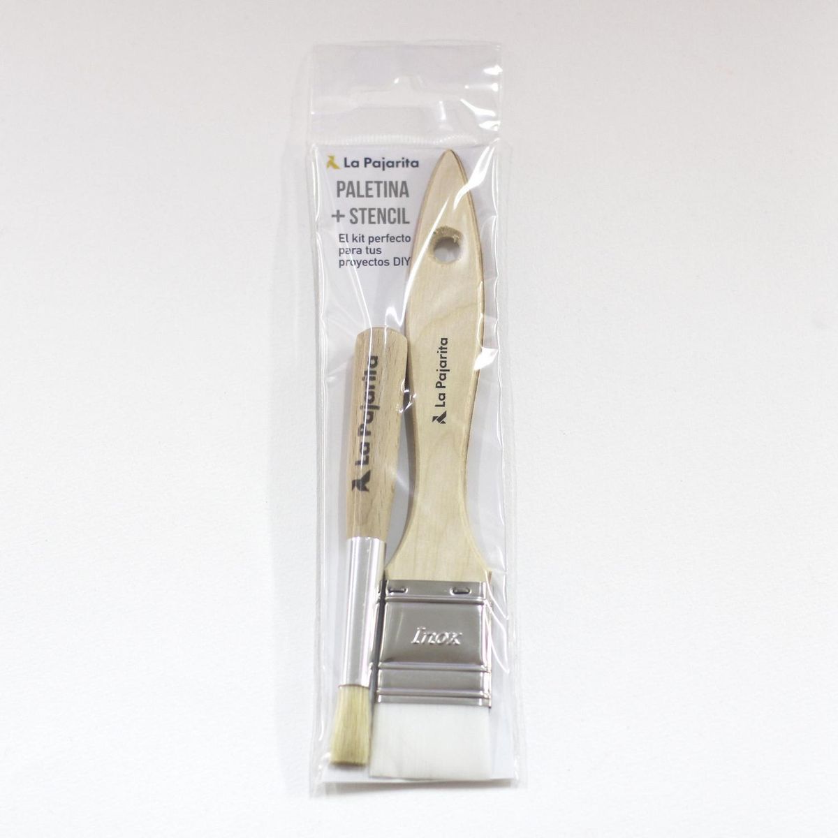 PINTURAS LA PAJARITA - Kit Pinceles La Pajarita Paletina N°30 y Pincel N°02 Estarcido