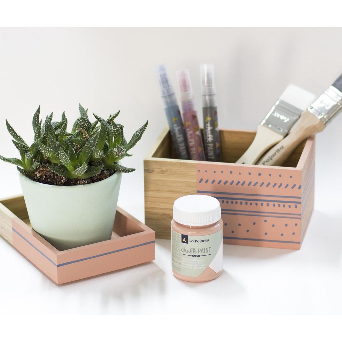 PINTURAS LA PAJARITA - Kit Pinceles La Pajarita Paletina N°30 y Pincel N°02 Estarcido