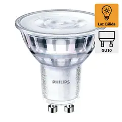 PHILIPS - Ampolleta Led 5 W GU10 Luz Cálida