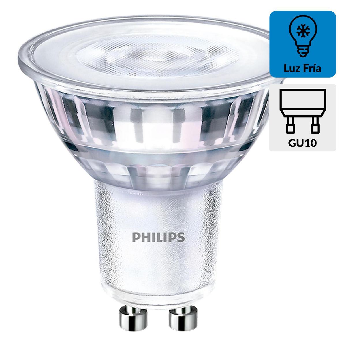 PHILIPS - Ampolleta Led 5 W GU10 420 lm Luz Día