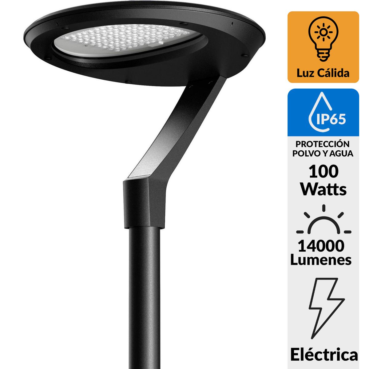 BP ILUMINACION - Luminaria Led Ornamental Pagoda ll 100 W IP 65 14000 lm Luz Cálida