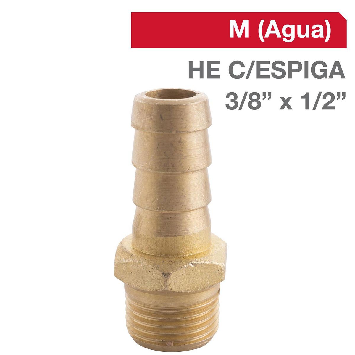 GRIFESA - Cachimba Bronce HE C/ESPIGA 3/8" x 1/2" 1u
