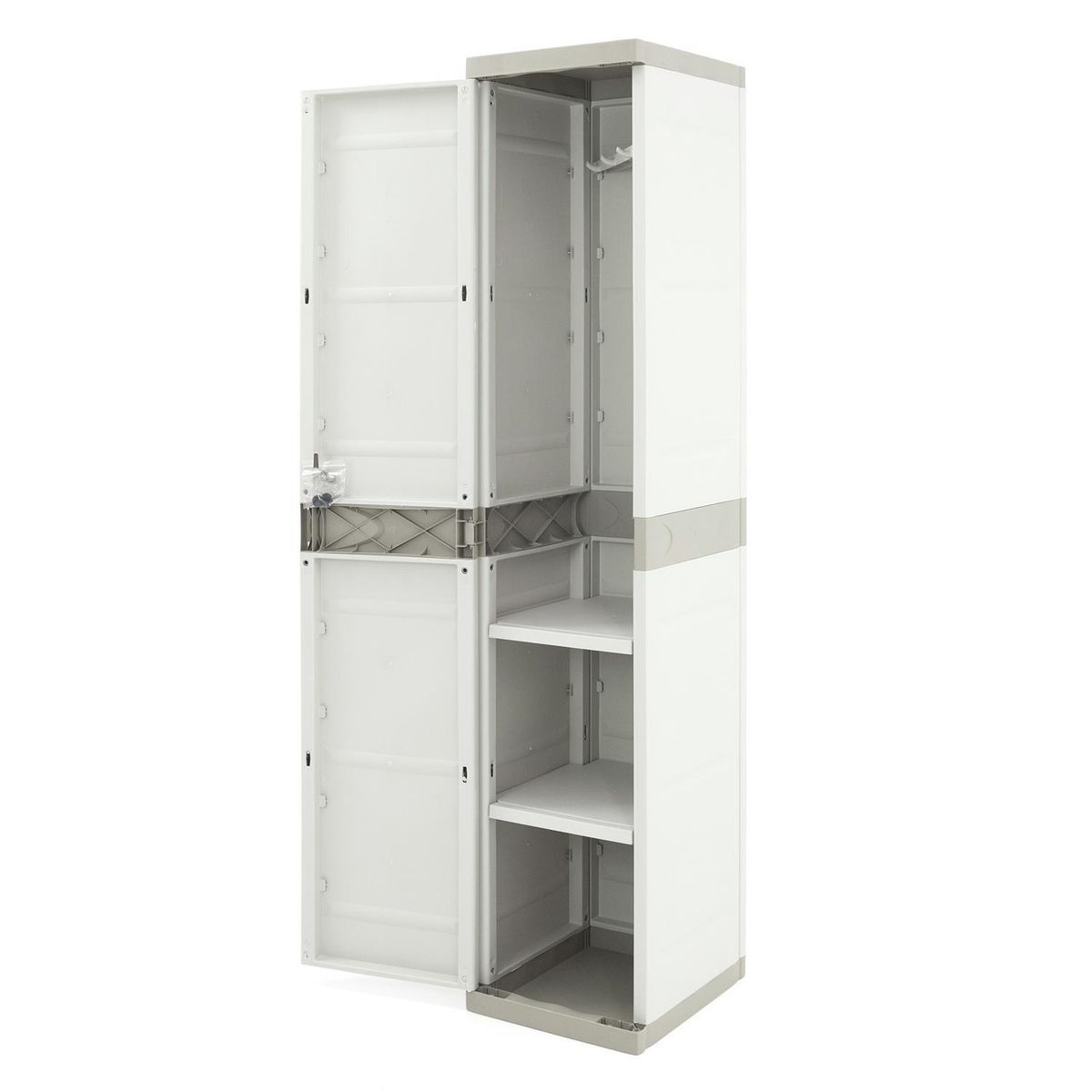MALETEK - Armario 1 puerta Titanium 176x35x44 cm gris