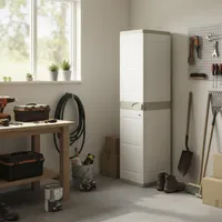 Armario 1 puerta Titanium 176x35x44 cm gris