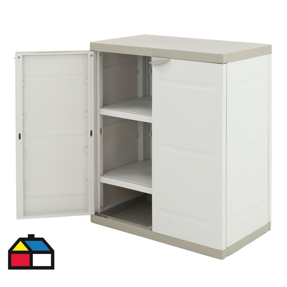 MALETEK - Armario Titanic Plástico 2 Nivel(es) 70x88x44 cm Gris Claro