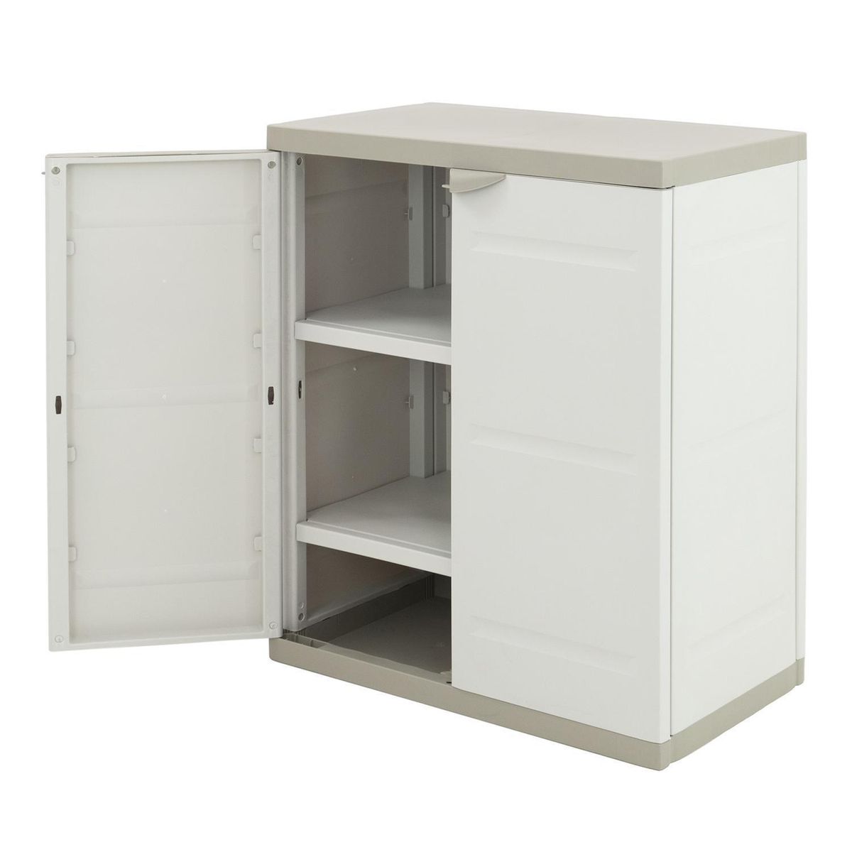 MALETEK - Armario Titanic Plástico 2 Nivel(es) 70x88x44 cm Gris Claro