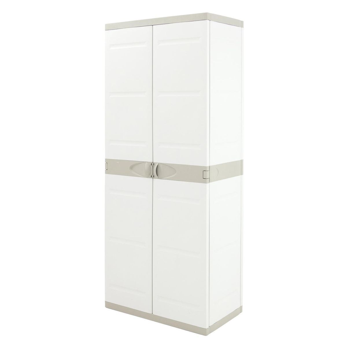 MALETEK - Armario Titanic Plástico 4 Nivel(es) 70x176x44 cm Gris Claro