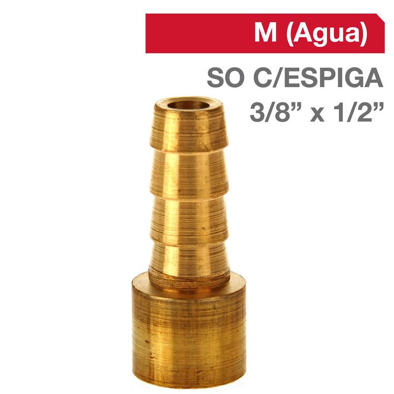 GRIFESA - Cachimba Bronce SO C/ESPIGA 3/8" x 1/2"  1u