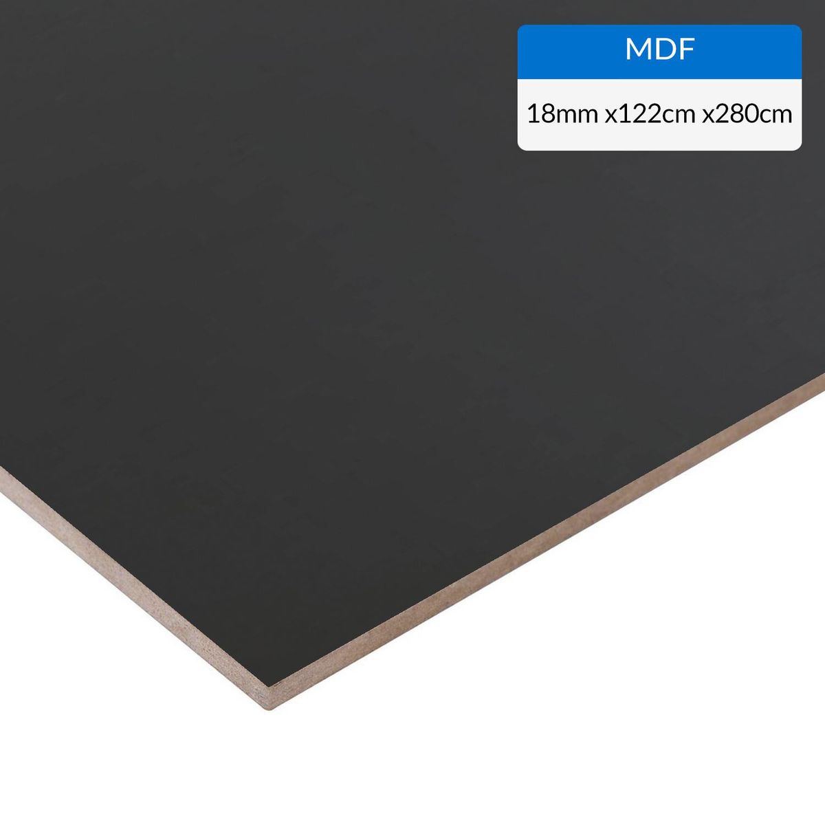IMPERIAL - MDF Melasek Super Matte Negro 18 mm 183x250 cm