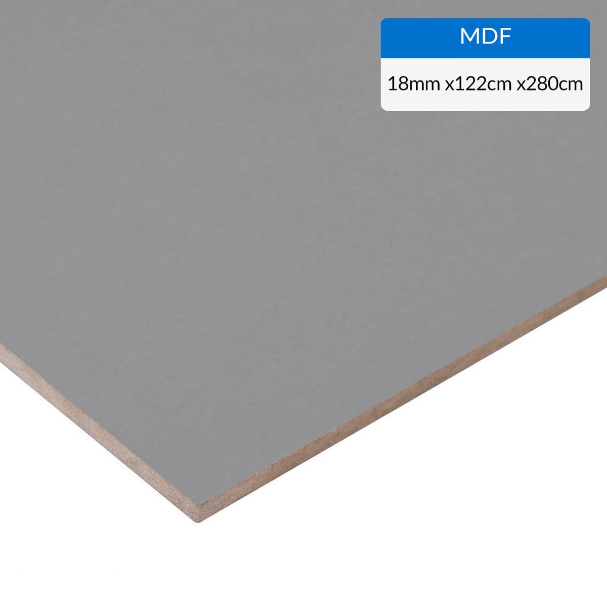 IMPERIAL - MDF Melasek Alto Brillo Grafito 18 mm 183x250 cm