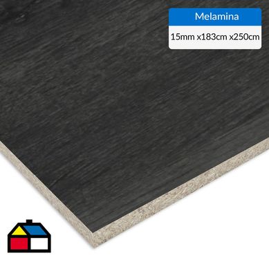 Melamina 15 mm de 183x250 cm roble azabache atlas