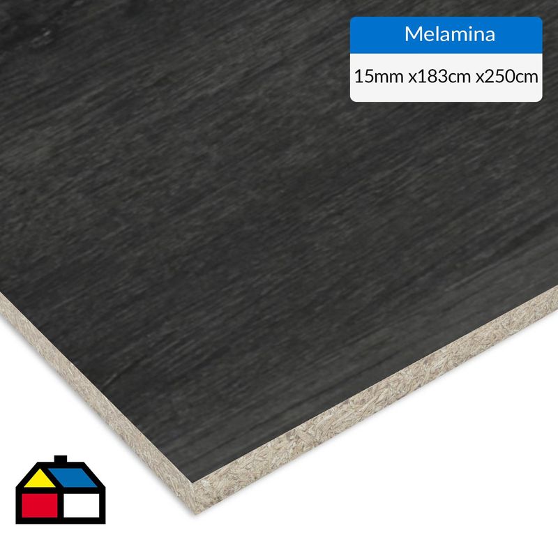 IMPERIAL - Melamina Negro 15 mm 183x250 cm
