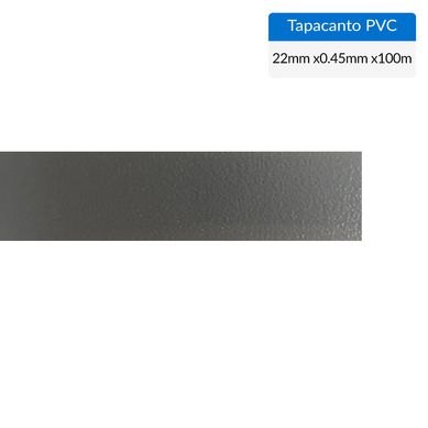 Tapacanto pvc grafito 22x0,45mm ro 100mt
