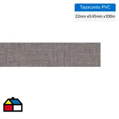 IMPERIAL - Tapacanto pvc gris hilado 22x0,45mm ro 100mt