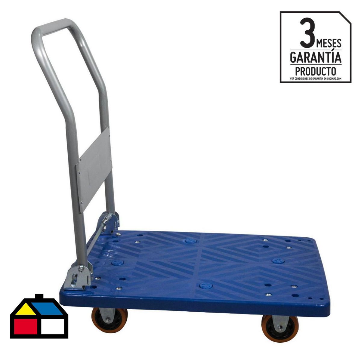 ALL CLEAN - Carro Plataforma Azul 150 kg 4 Ruedas