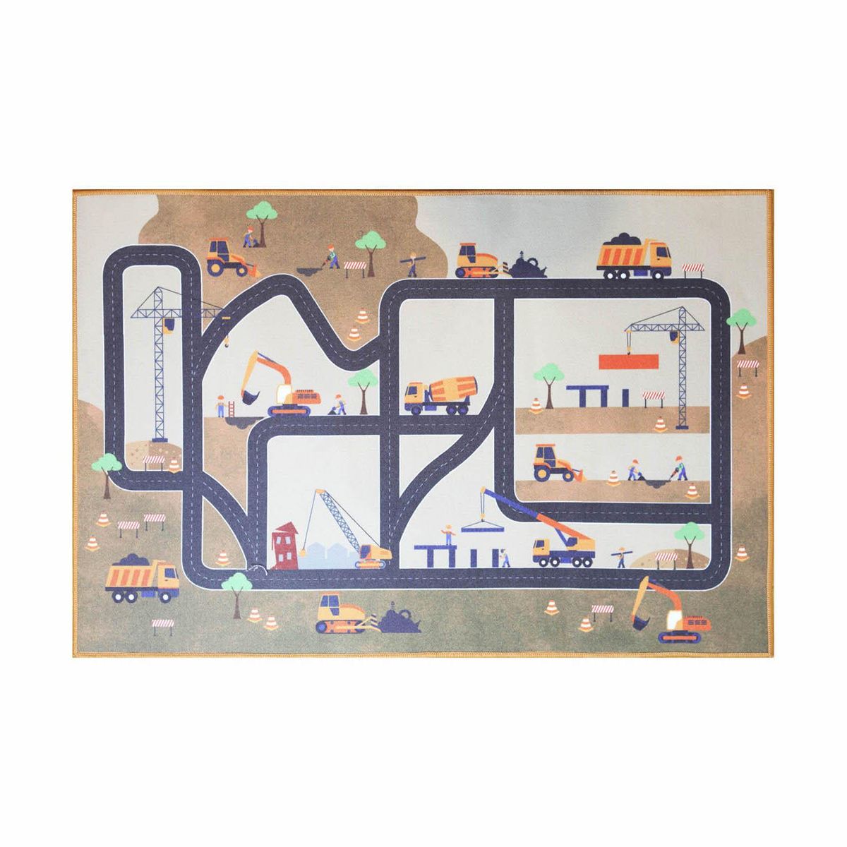 DIB - Alfombra Pistas 76x117 cm Multicolor