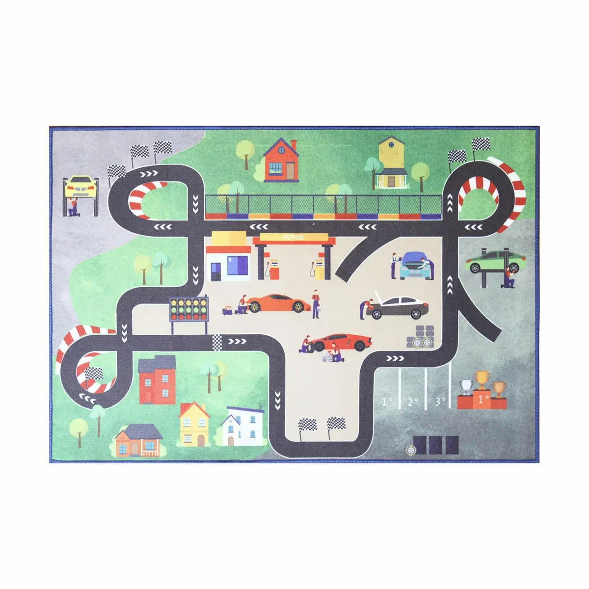 DIB - Alfombra Pistas 76x117 cm Multicolor