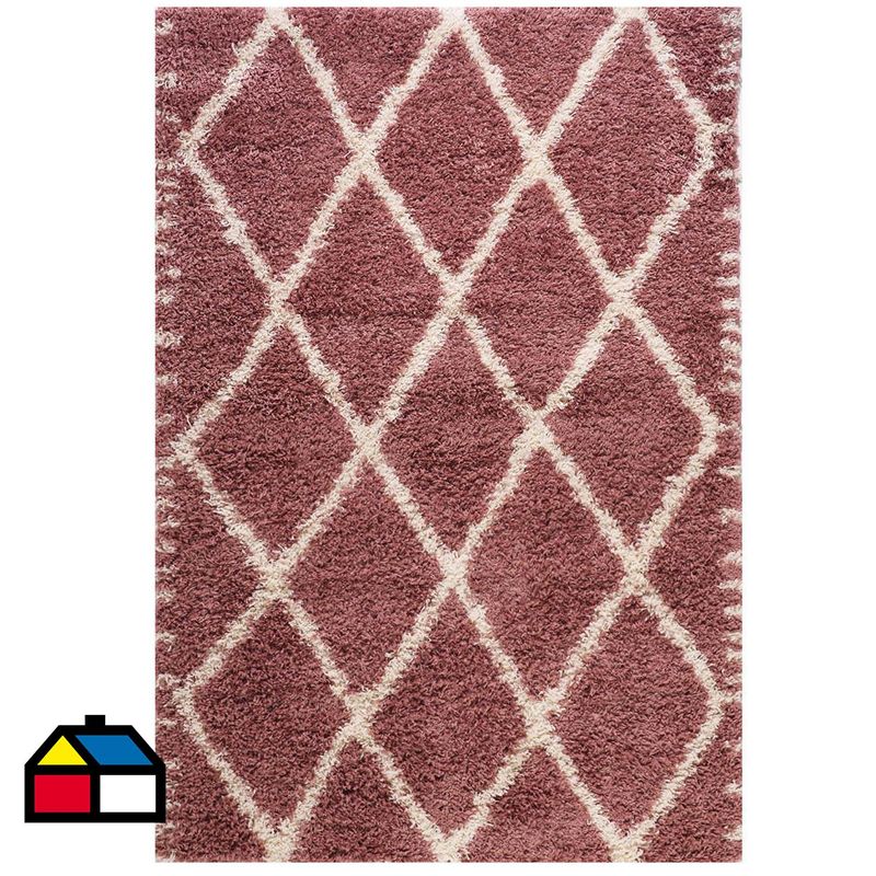 DIB - Alfombra shaggy design 133x190 cm 45 rosado
