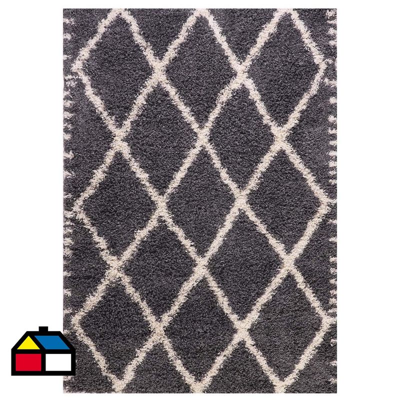 DIB - Alfombra shaggy design 50x100 cm 45 gris