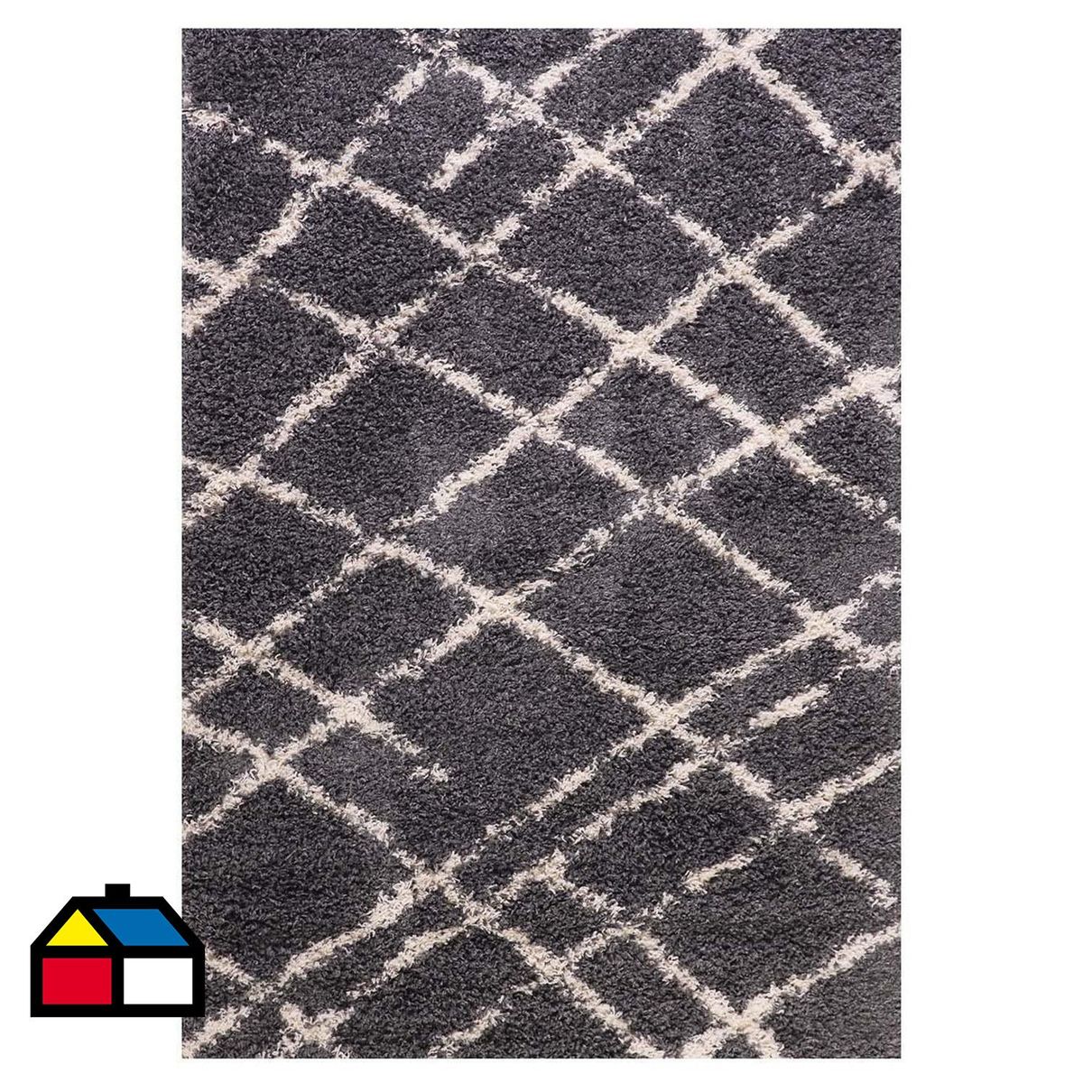 DIB - Alfombra shaggy design 133x190 cm 1381 gris