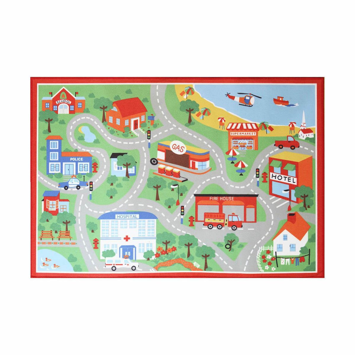 DIB - Alfombra Pistas Interactivas 76x117 cm Poliéster Multicolor