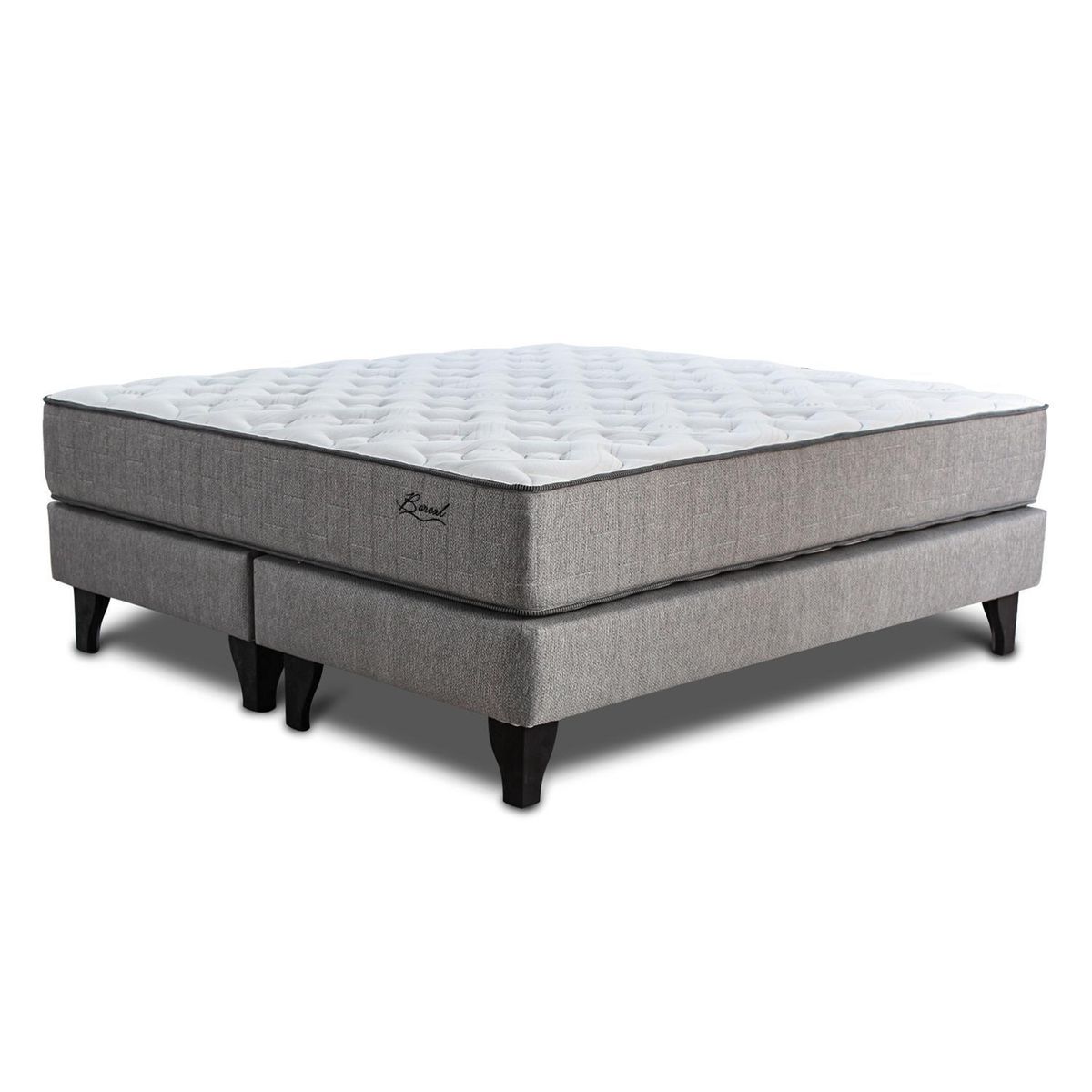 MANTAHUE - Cama King Europea Boreal Dos Beige