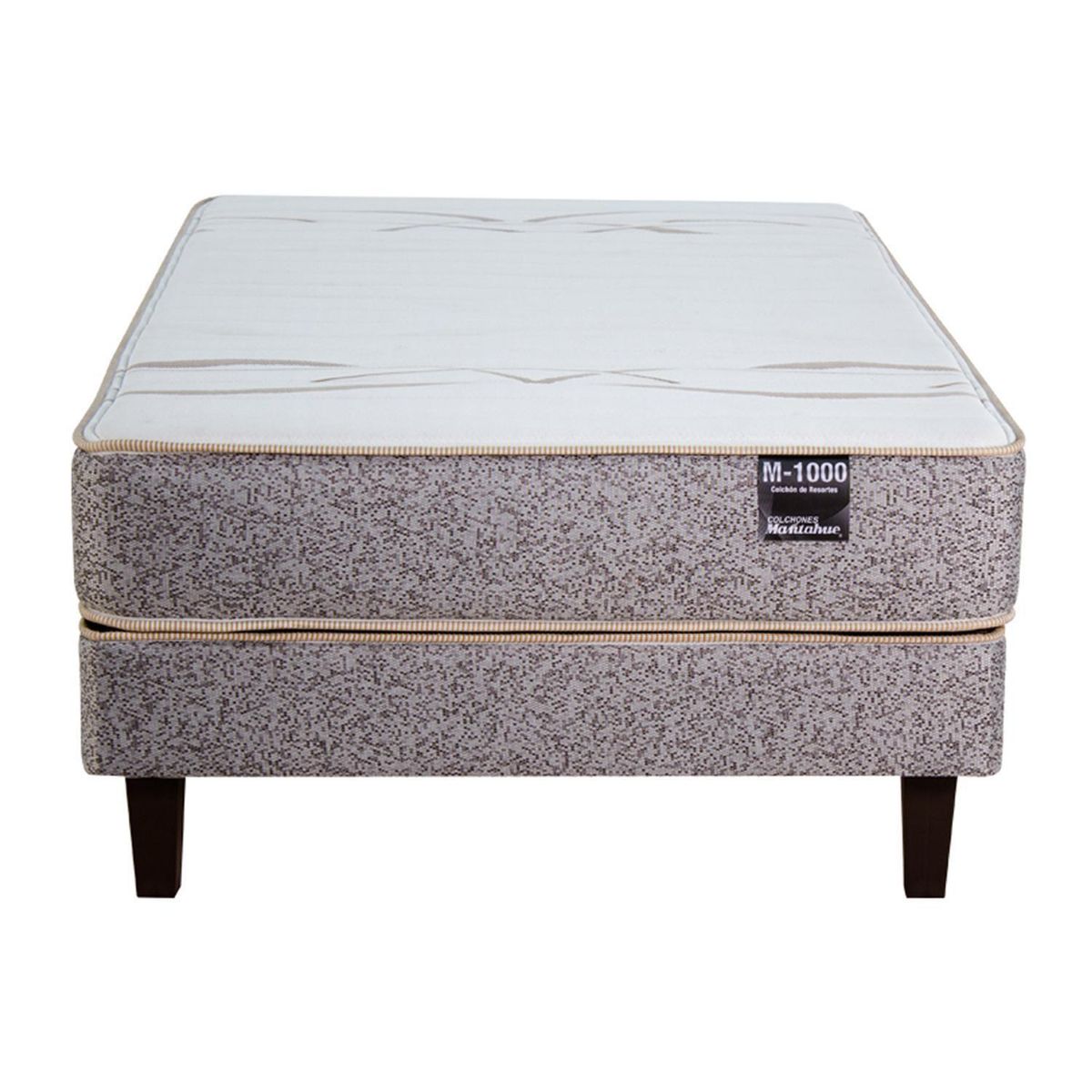 MANTAHUE - Cama 1 plaza Europea M-1000 Gris