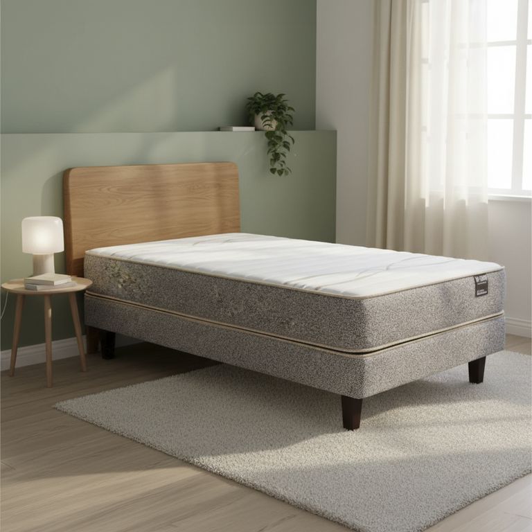 Cama 1 plaza Europea M-1000 Gris
