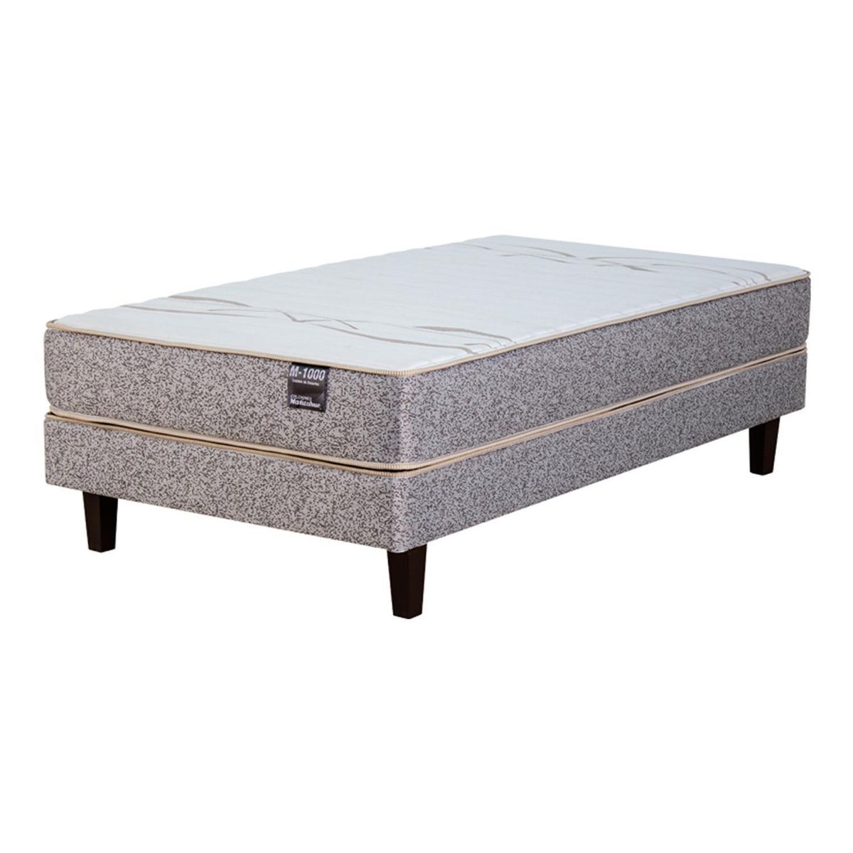 MANTAHUE - Cama 1 plaza Europea M-1000 Gris