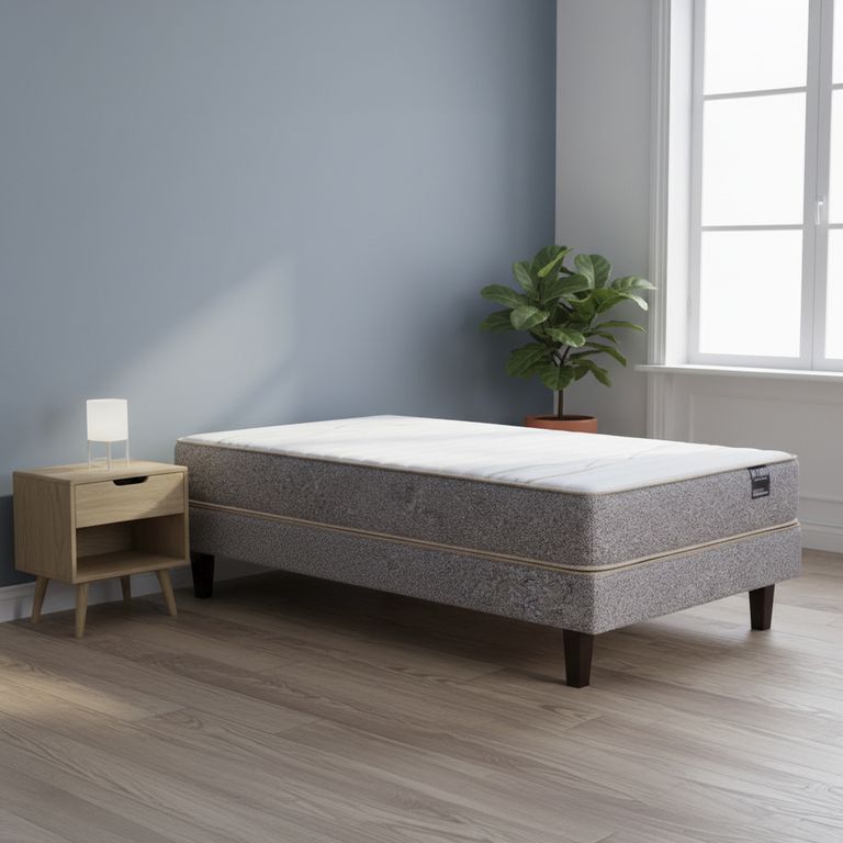 Cama 1 plaza Europea M-1000 Gris