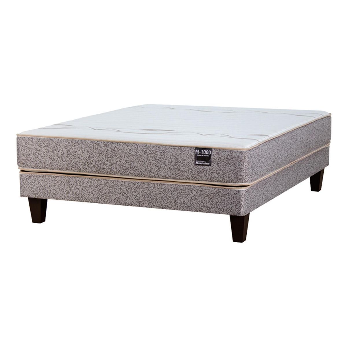 MANTAHUE - Cama 2 plazas Europea M-1000 Gris