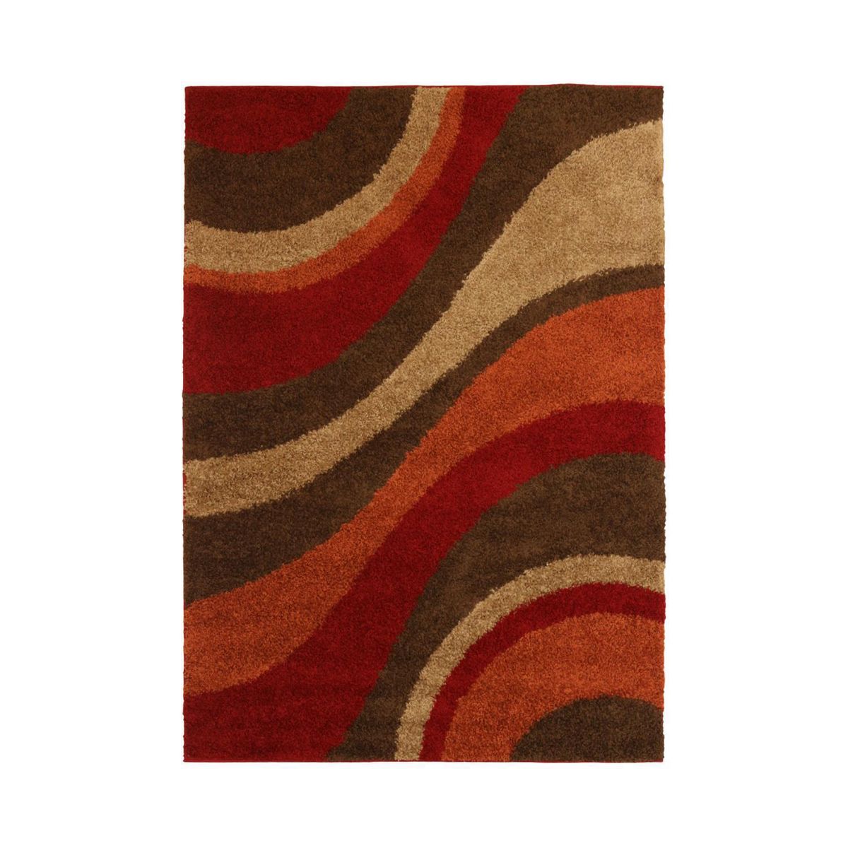 DIB - Alfombra touch 57x110 cm olas rojo