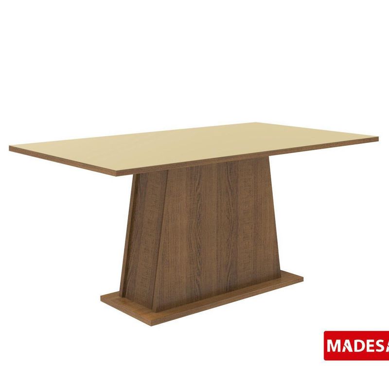 EXIT - Juego de Comedor Algarrobo 6 Sillas Mesa Rectangular 90x79x160 cm Rústico/Beige