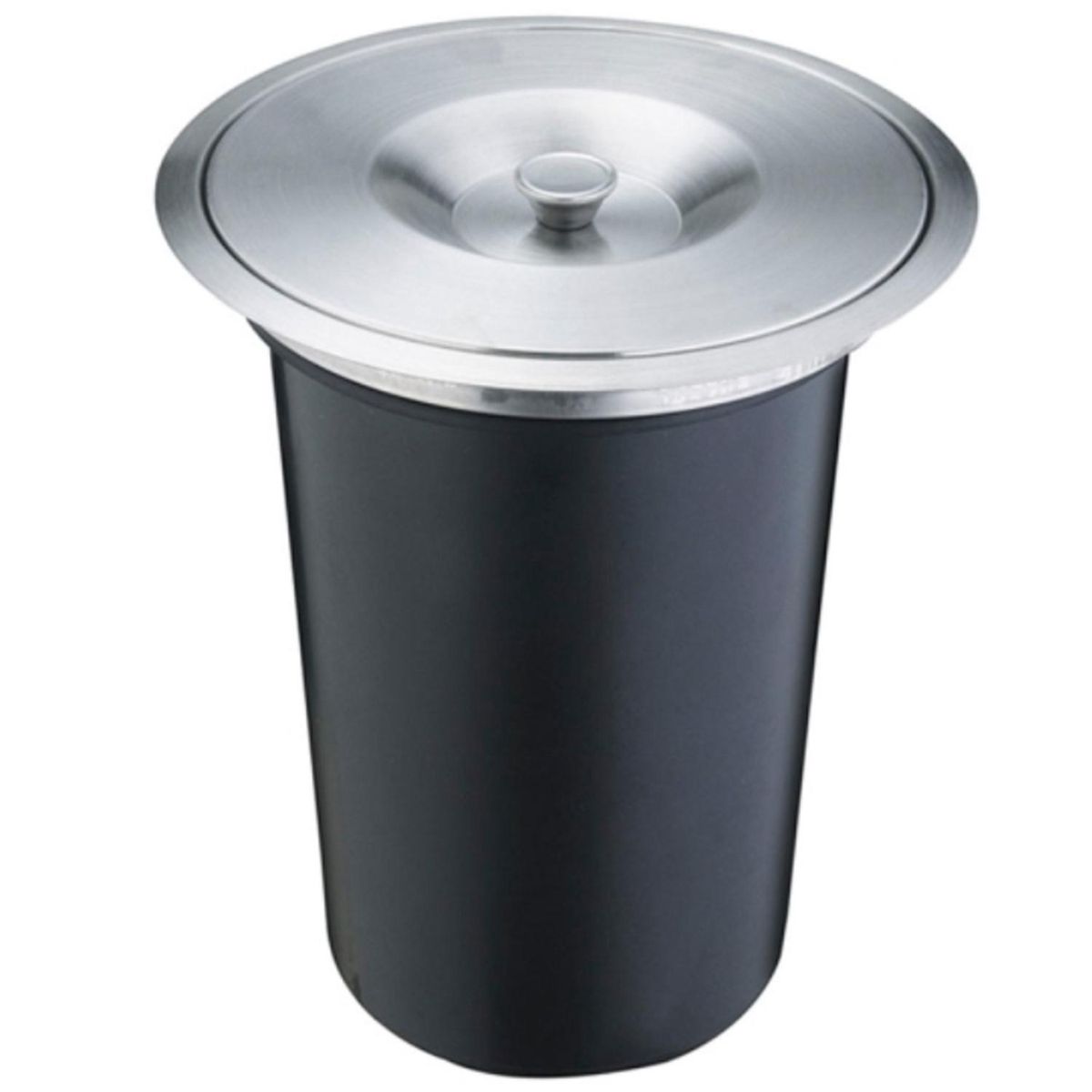 KUTZ - Basurero 8 Litros Plástico Negro/Satin