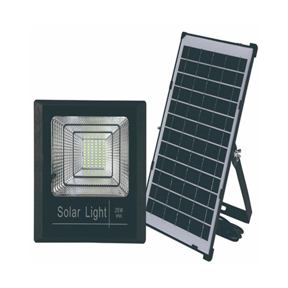 HB LEDS - Reflector Solar Led + Panel Solar 25 W IP 65 2200 lm Luz Fría