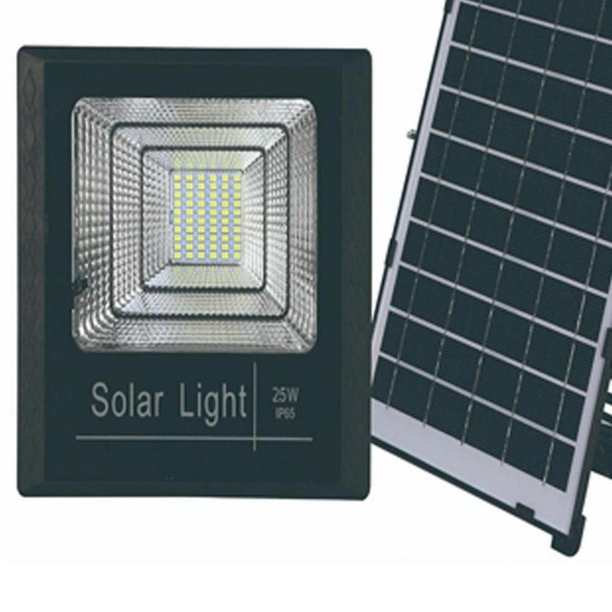 HB LEDS - Reflector Solar Led + Panel Solar 25 W IP 65 2200 lm Luz Fría