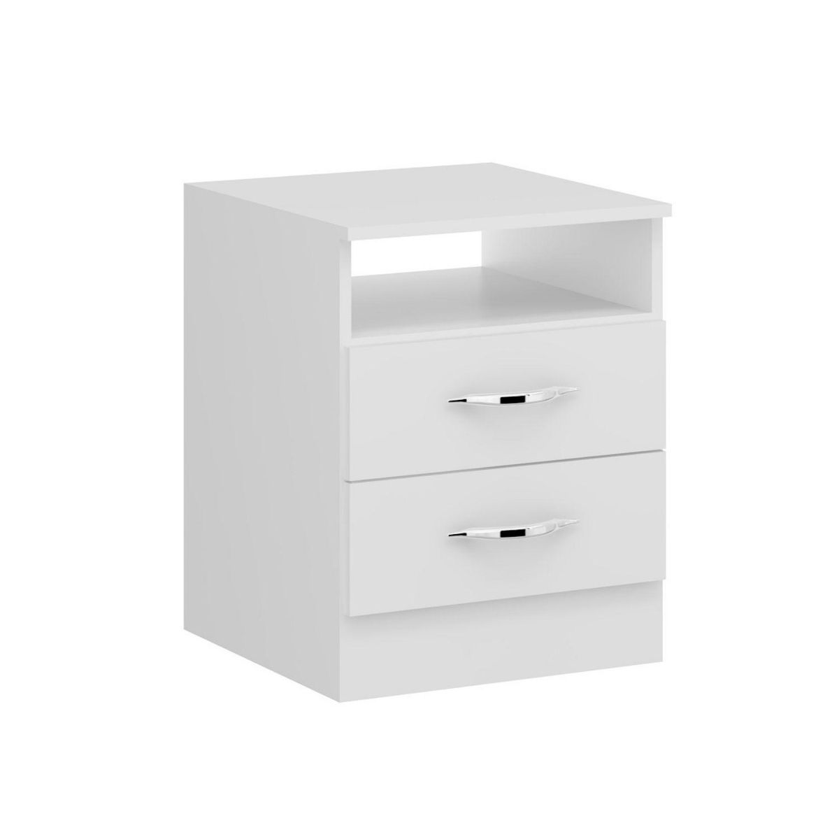 HOGA - Velador 2 Cajón(es) Delfina 36x47x38 cm Blanco