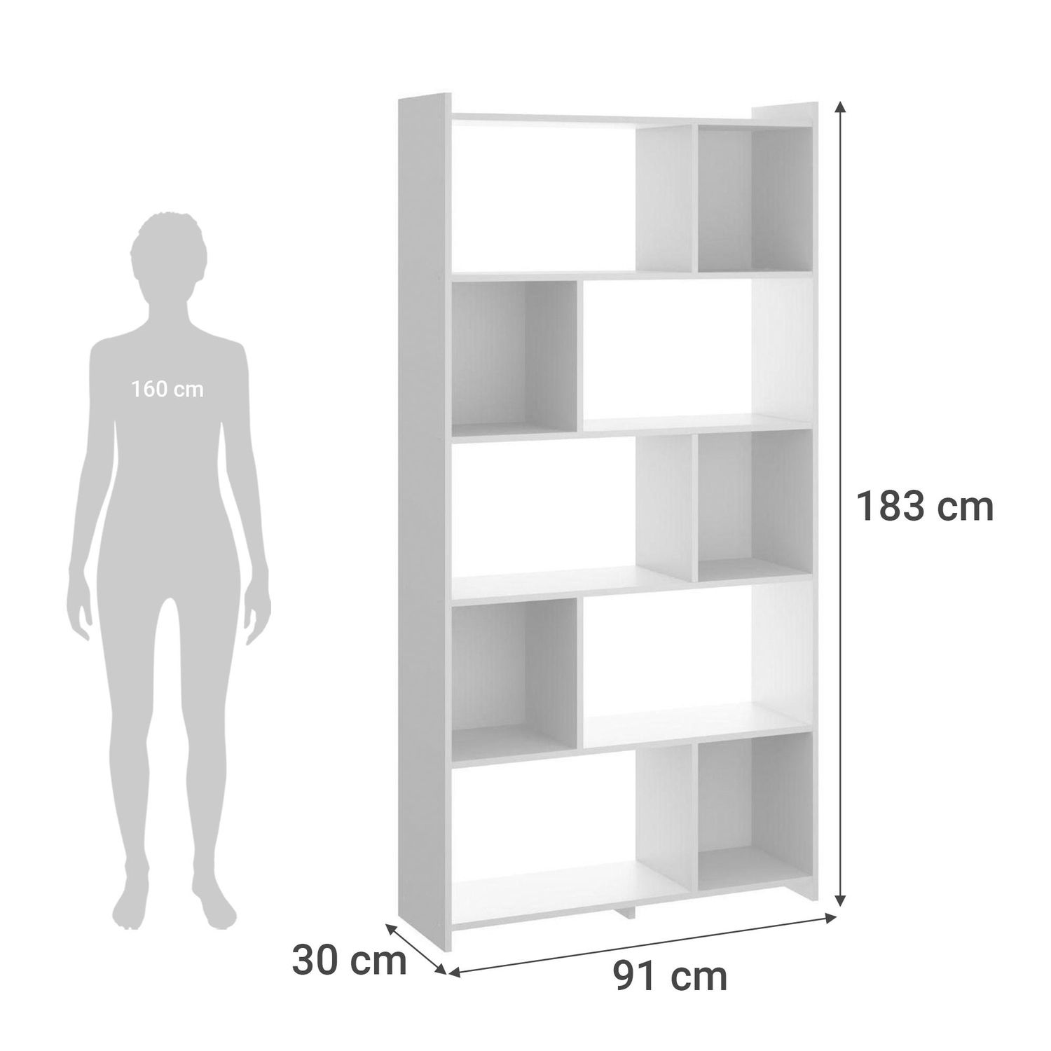 HOGA Estante April MDP 5 Nivel(es) 91x183x30 cm Blanco | Falabella